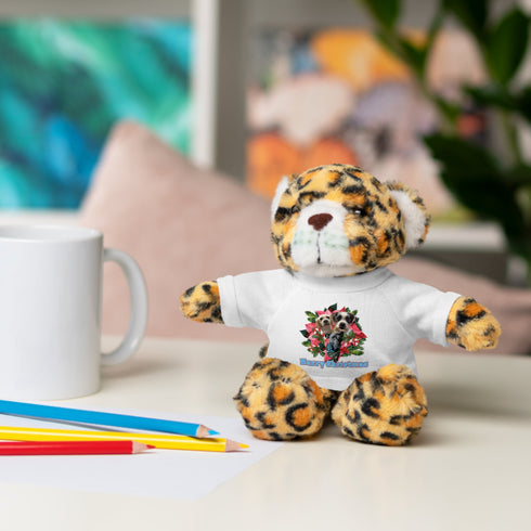 Custom Photo Festive Poinsettia Stuffed Animals with Tee